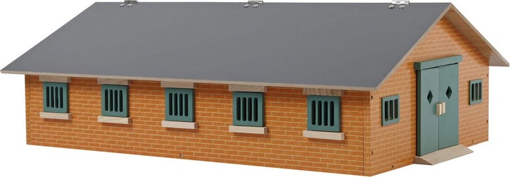 Actual product image Sombo Horse stable wood with 9 horse stables 1:32
