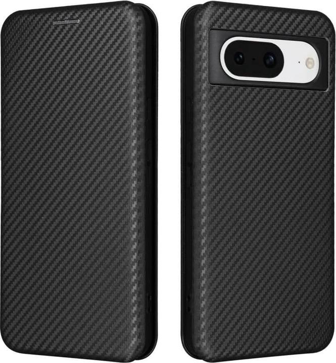 Actual product image Cover-Discount Google Pixel 8 - Carbon Look Flip Case black (Google Pixel 8)