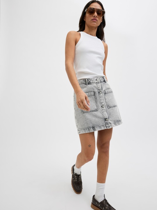 Produktbild JJXX Jxsandy Short Mw Pkt Denim Skirt Dnm Ln (XS)