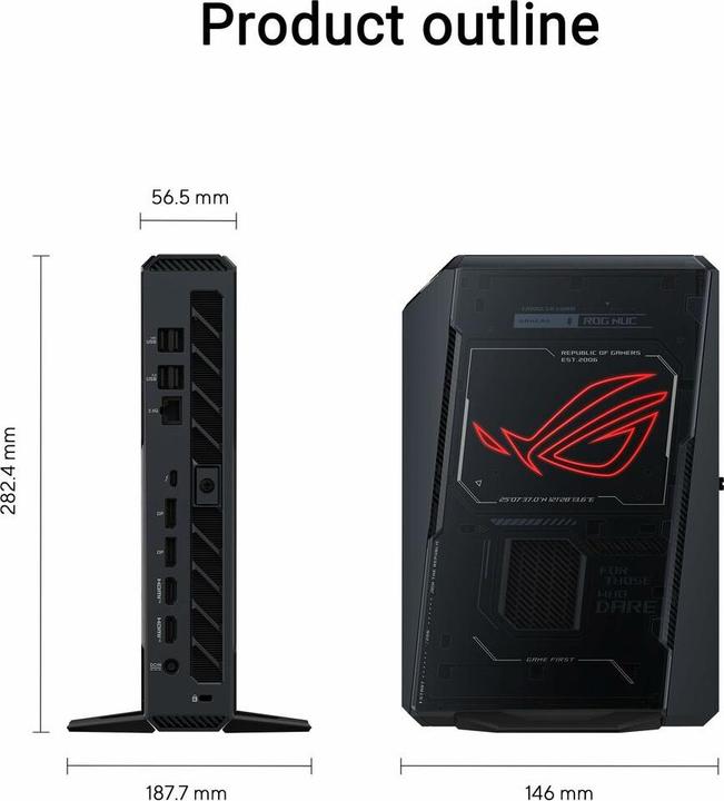Produktbild ASUS NUC 15 ROG Jean Canyon (2000 GB, 34.36 GB, Intel Core Ultra 9 275HX, GeForce RTX 5080)