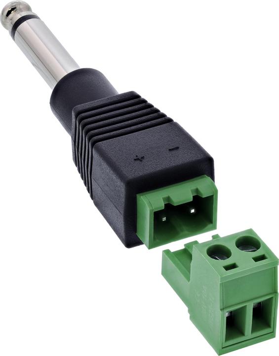 InLine ® 6,35mm Klinkenstecker an Terminalblock, Mono, 2-polig