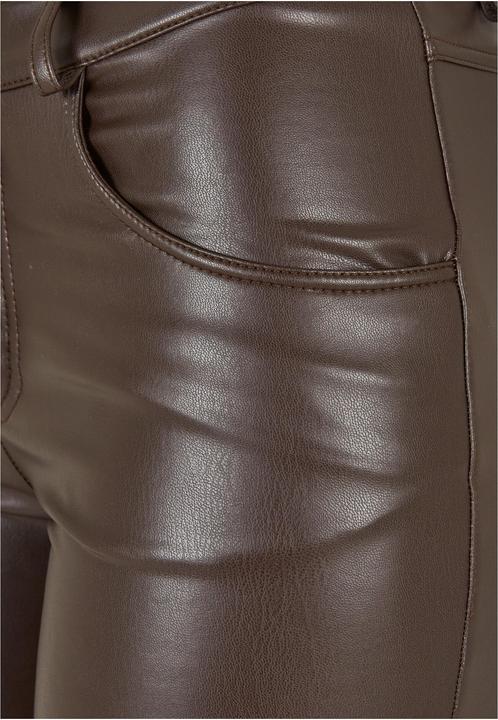 Actual product image Urban Classics Ladies Mid Waist Synthetic Leather Pants (26)