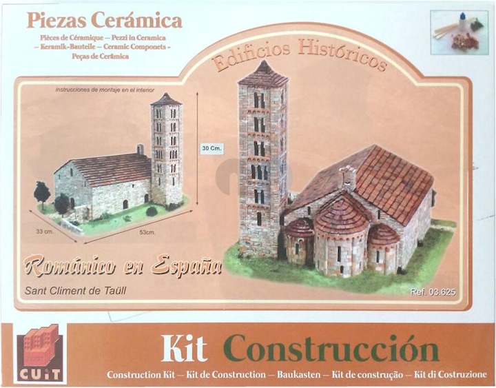 Produktbild Block Cuit. 3D Keramik-Modelbausatz -Kirche San Climent de Taüll (33 x 32 x 39 cm)