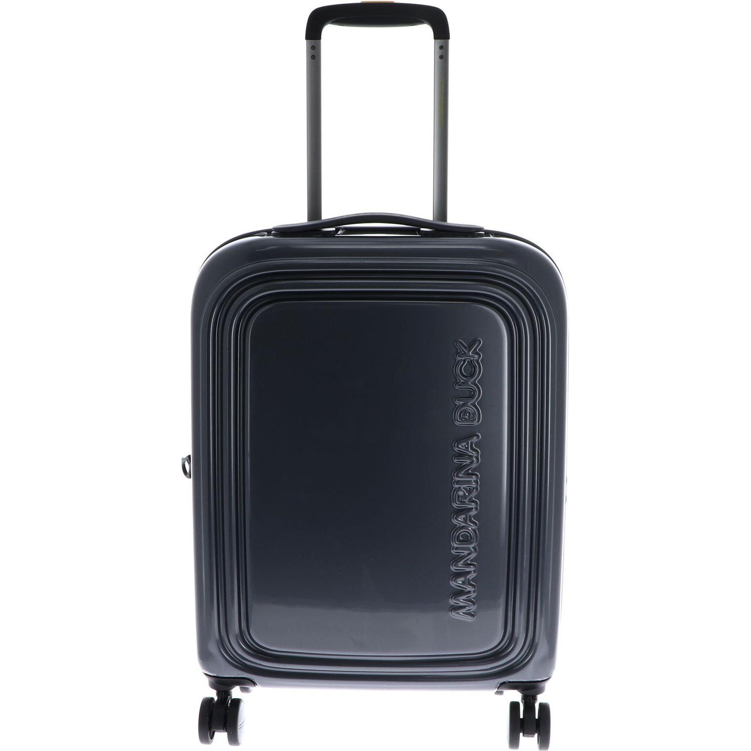 Mandarina Duck, Koffer, Logoduck + Metal Trolley, Grau, (32.50 l)