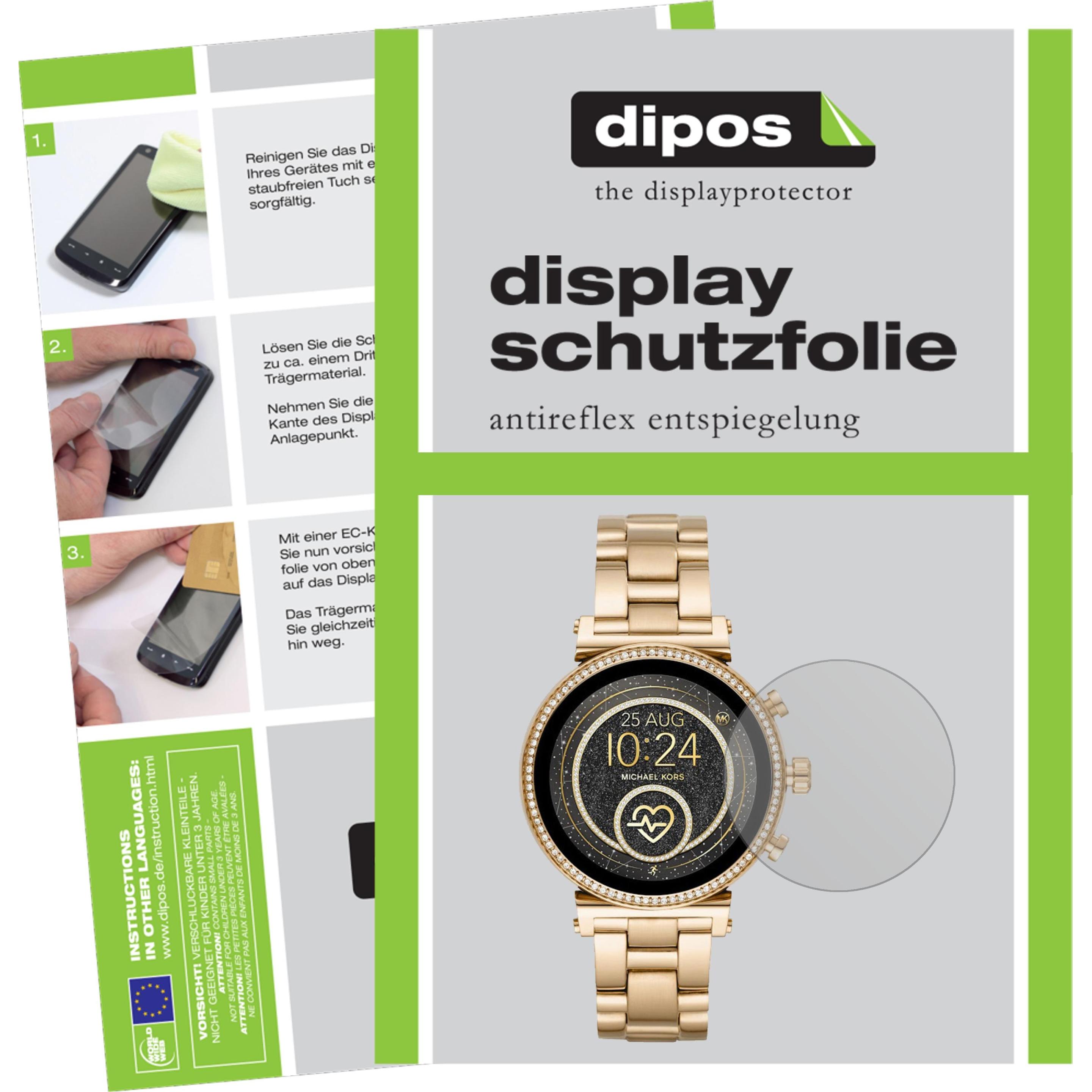 Dipos Displayschutzfolie Antireflex, Smartwatch Schutzfolie, Transparent