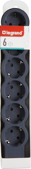 Image du produit Legrand Multiprise plate 6x prise, sans câble Câble noir 694580 (6x, CEE 7/3)