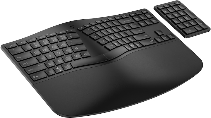 Immagine prodotto HP 960 BLK Tastiera ergonomica senza fili GR (P) (DE, Senza fili)