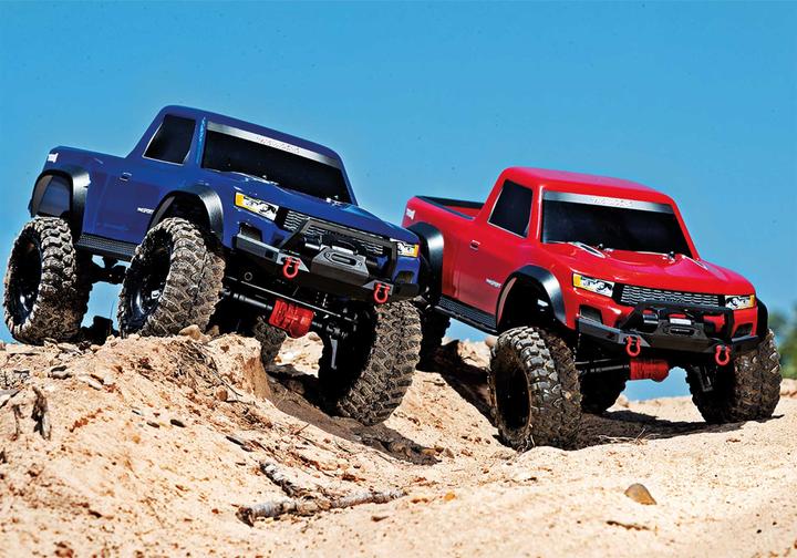 Immagine prodotto Traxxas Trx-4 Sport 4x4 Blau 1/10 Scale-Crawler Rtr Brushed, Clipless, Ohne Akku Und Ladegerät (RTR pronto all'uso)