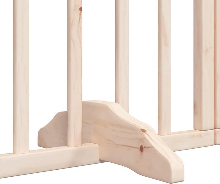 Produktbild vidaXL Hundetor mit Tür Faltbar Absperrgitter Hunde Schutzgitter 9-tlg. Holz (50 cm)