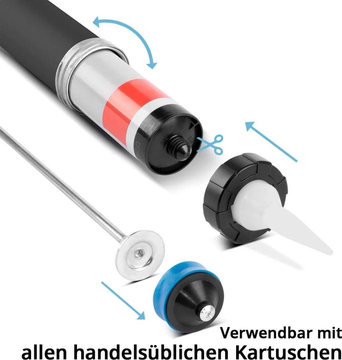 Actual product image Stahlwerk Silicone gun SPB-600 ST with 600 ml aluminum silicone gun