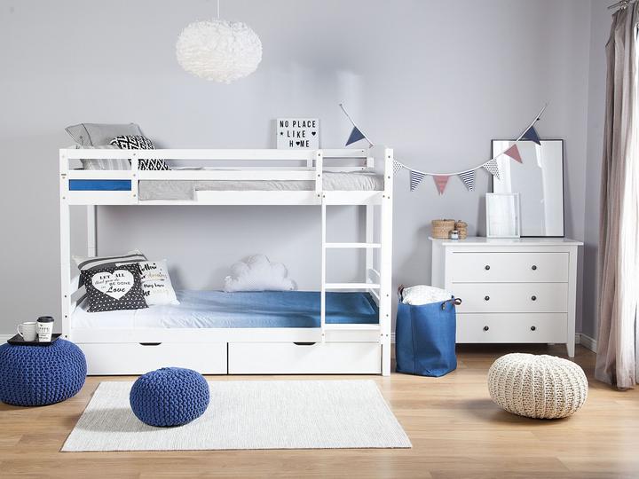 Actual product image Beliani Loft Bed Wood with Bed Drawer White 90 x 200 cm REGAT (90x200)