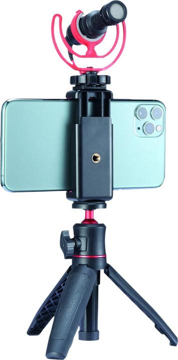 Braun Photo BRAUN Tischstativ MT-27 VLOG mit Smartphone-Halterung inkl. Zubehörschuh (Kunststoff, Metall)