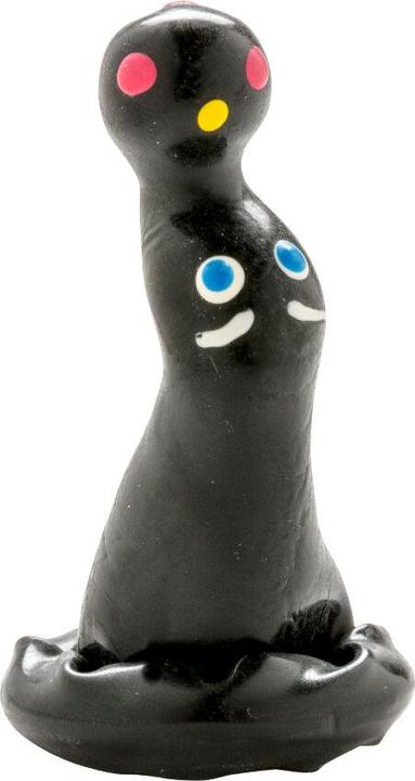 Actual product image Erco Hand-painted latex condom with seal motif, black (1 pcs.)