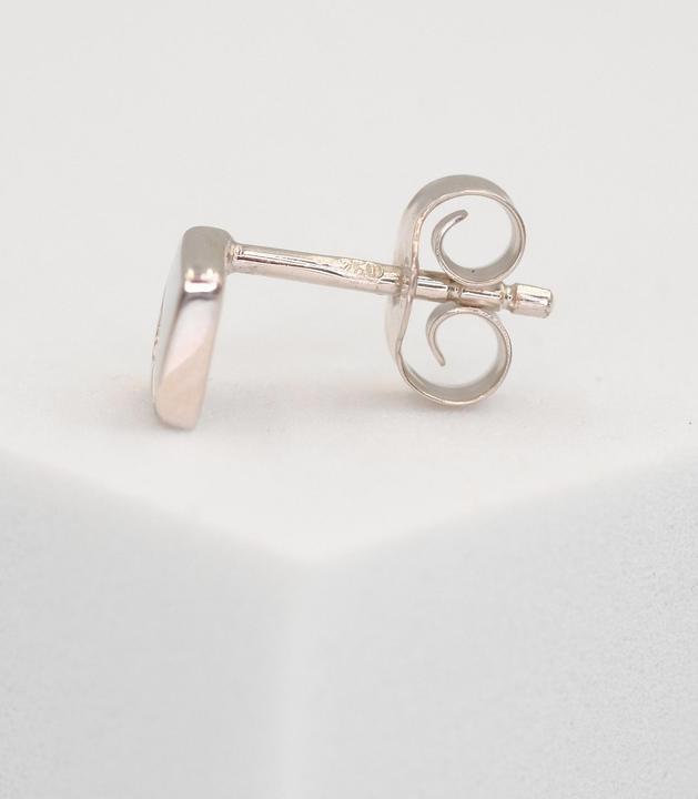 Immagine prodotto Muau Orecchini singoli in oro bianco 750 Zirconia 7 mm (Oro 750/18 K)