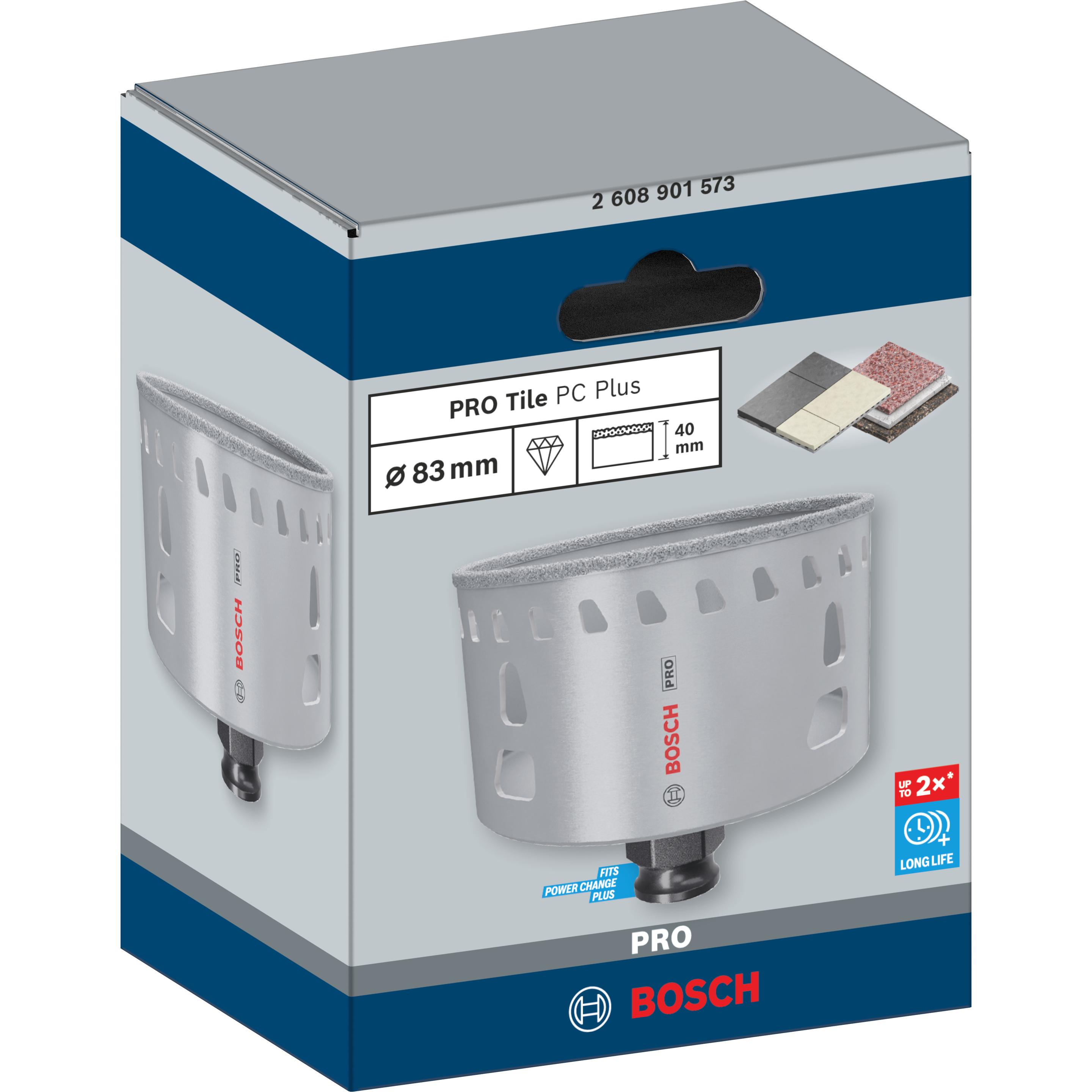 Thumbnail - Bosch Professional Zubehör, Lochsäge, PRO Tile PC Plus Lochsäge, 83 mm, HS (83 Millimeter)