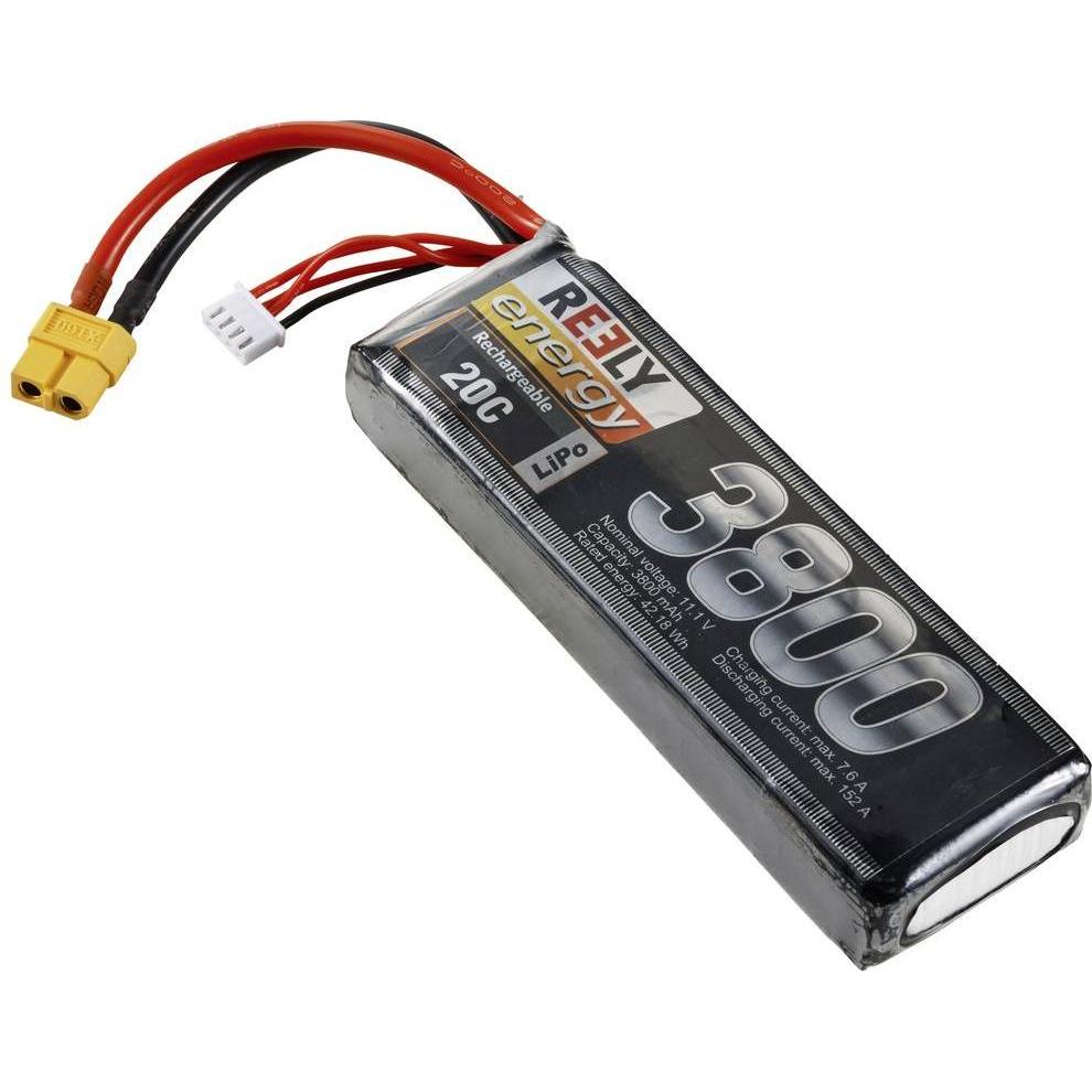 Reely Modellbau-Akkupack (LiPo) 11.1V 3800 mAh Zellen-Zahl: 3 20 C Softcase XT60 (11.10 V, 3800 mAh)