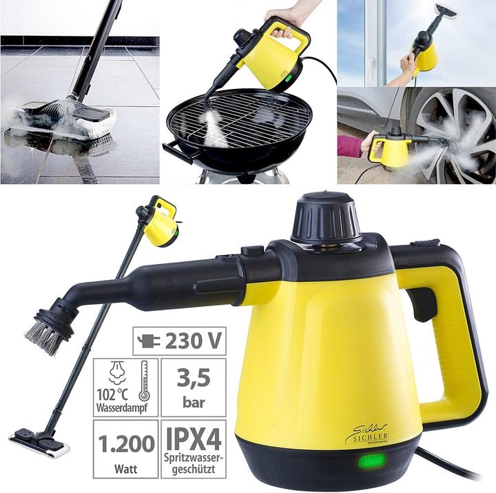 Actual product image Sichler 2in1 hand steam cleaner (3.50 bar, 1200 W)