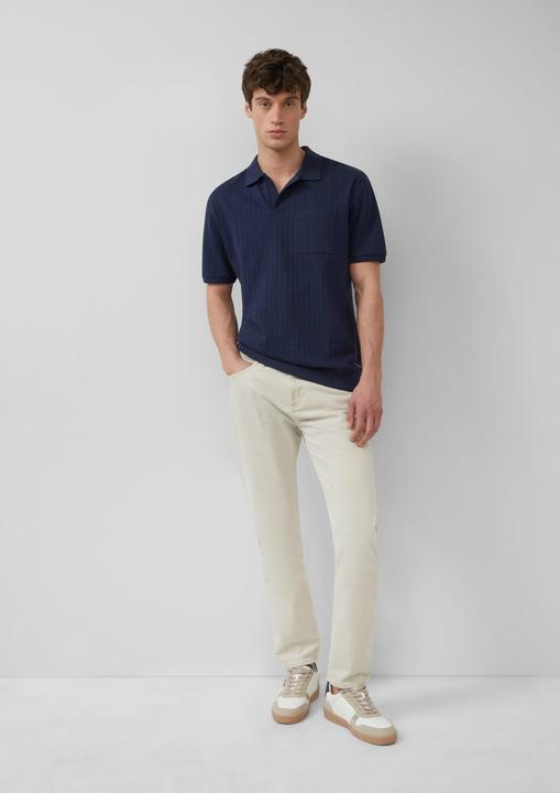 Produktbild S.Oliver Polo-Shirt Poloshirt im Relaxed Fit mit Struturstreifen (XL)