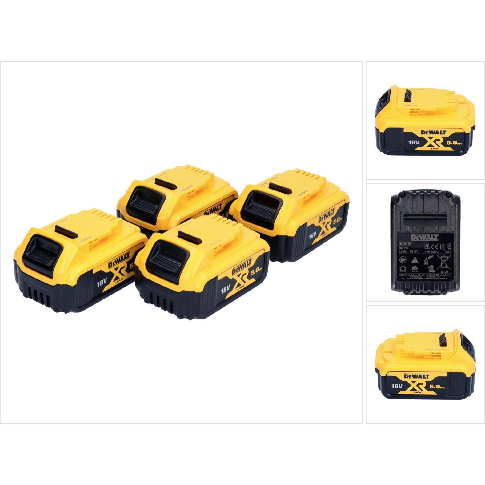 DeWalt, Werkzeugakku + Ladegerät, DCB 184 P4 (18 V)