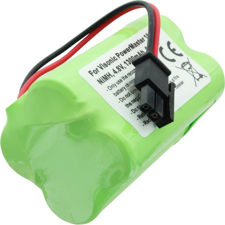 Actual product image AccuCell Battery suitable for Visonic PowerMaster 10 Akku-NiMH GP130AAM4YMX 4.8 Volt 1300mAh, max. 6.2Wh (1 pcs., Device specific, 1300 mAh, Chargers without battery)