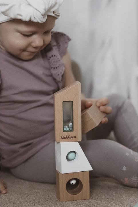 Actual product image Eichhorn Baby Pure Houten Bouwblokken met Geluid