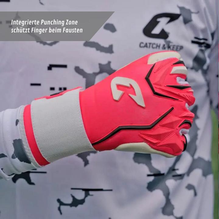 Produktbild Catch & Keep Fussballhandschuhe ViVor Crazy Orange Gr. 9 Torwart Goalie Handschuhe (9)