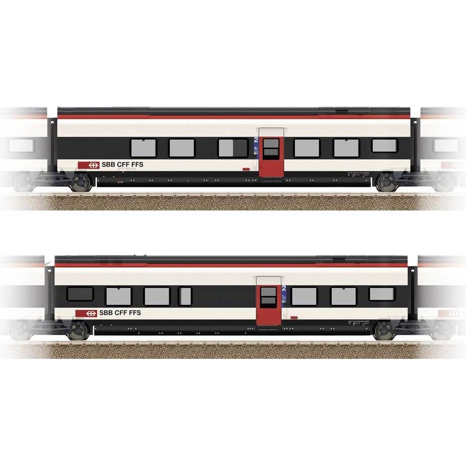 Thumbnail - Trix H0 23281 H0 Ergänzungsset 1 zu Giruno der SBB B(B11) 2.Klasse und C(B10) 2.Klasse (Spur VI)