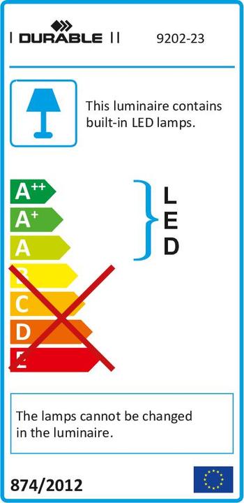 Energy Label Luctra Table mount (680 lm)