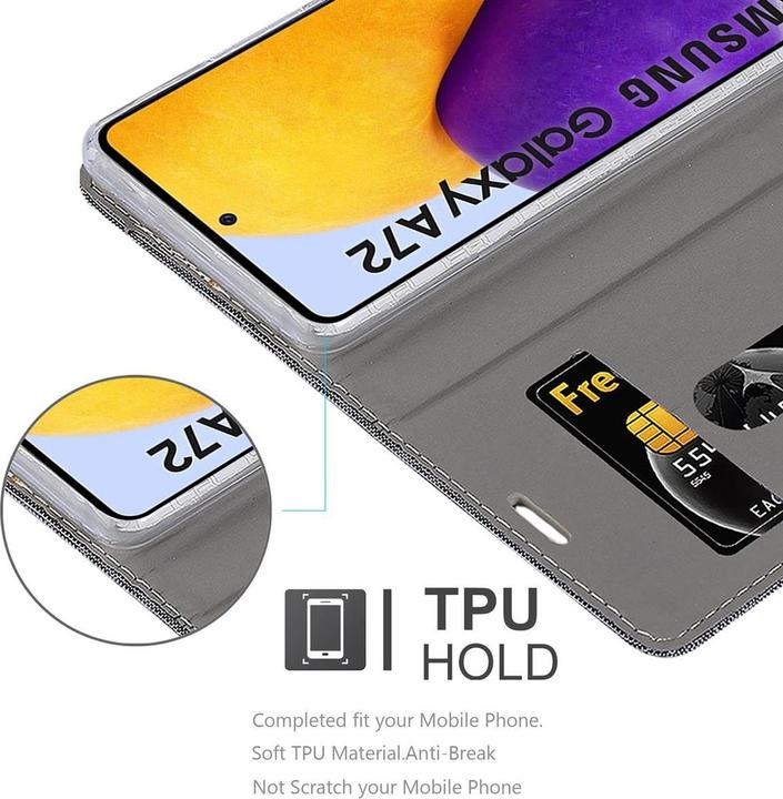 Produktbild Cadorabo Book Jeans Optik Cover (Samsung Galaxy A72 5G)