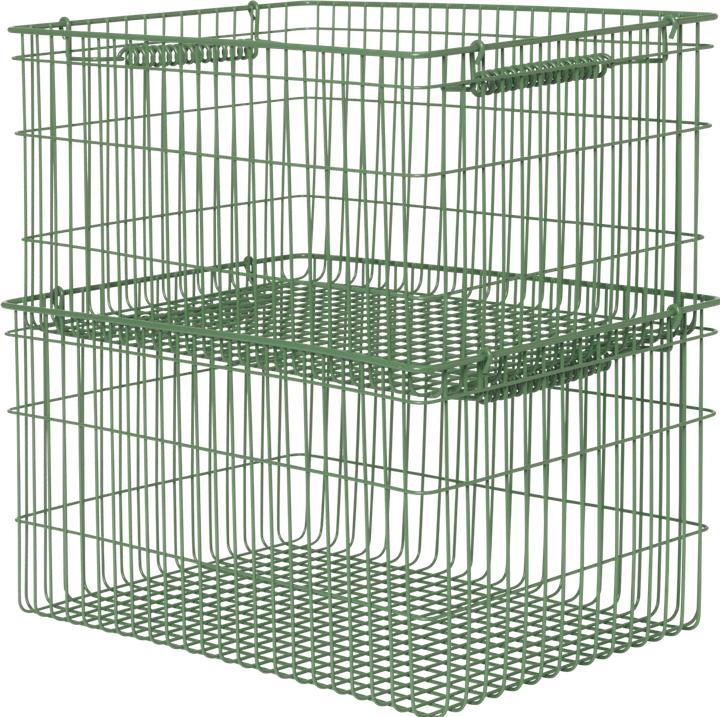 Ferm Living Cala Stapelbare Manden - Set van 2 - Verdant Groen (1 x, 36 x 26 x 20 cm)