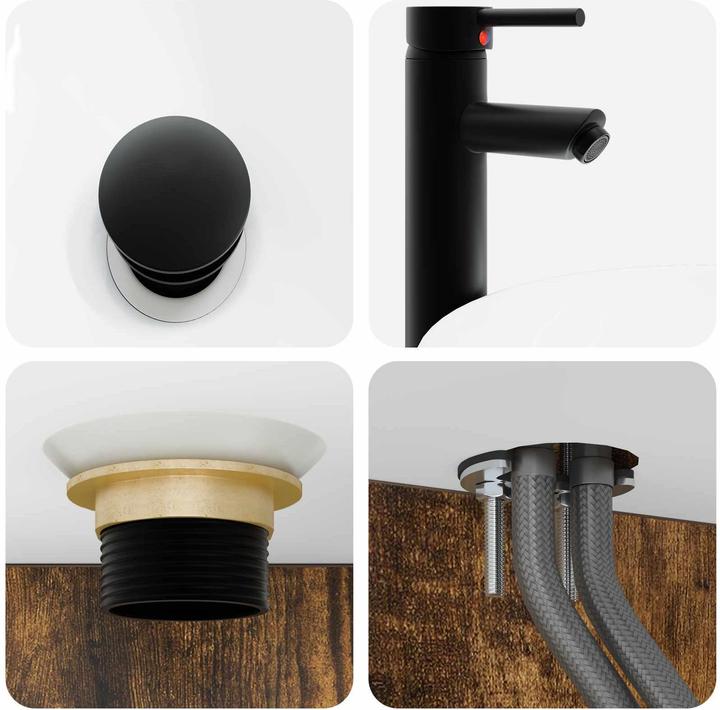 Actual product image vidaXL Wandmontiertes Waschbecken (405 mm, 410 mm)