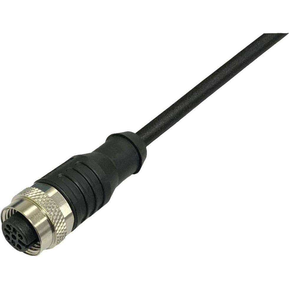 BKL Electronic 2702005 Sensor-/Aktor-Anschlussleitung M12 Kupplung, gerade 10 m, Elektronikkabel + Stecker, Schwarz