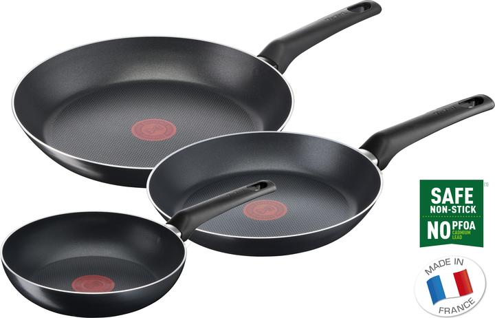 Image du produit Tefal TEF Set de poêles 20/24/28cm (32 cm, Ensemble de casseroles et de poêles de cuisson, Aluminium)