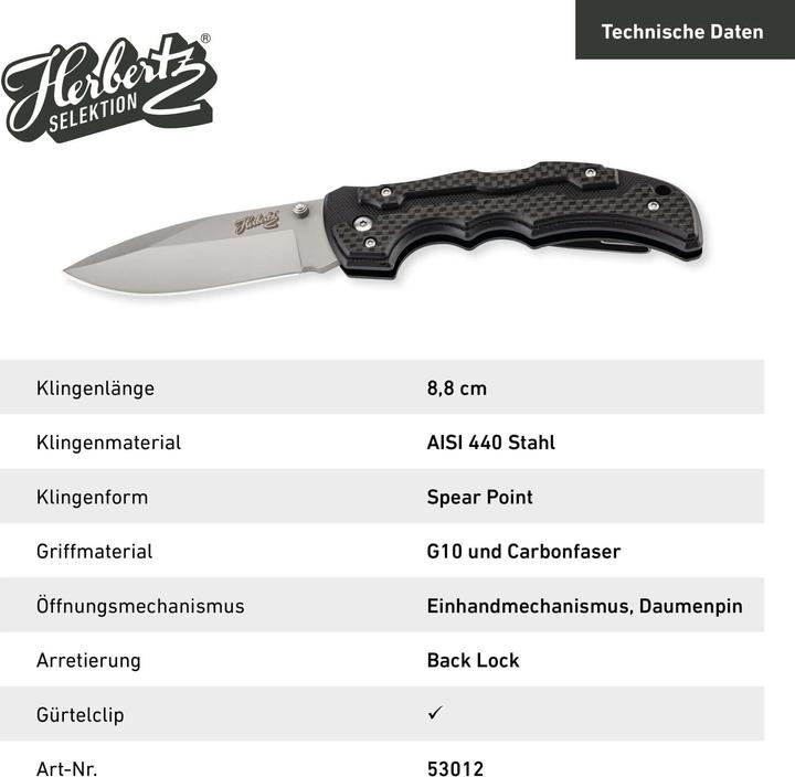 Immagine prodotto Herbertz Selektion Einhandmesser (8.80 cm)