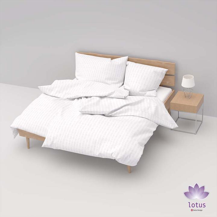 Actual product image Lotus Bettwaren Bed Linen Satin Seersucker uni (Duvet cover, 240 x 240 cm)
