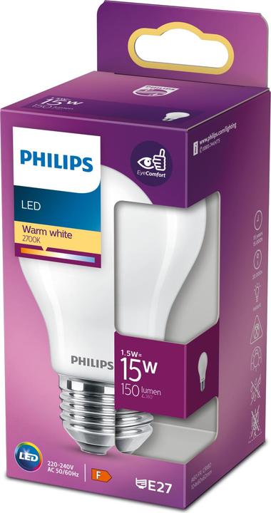 Produktbild Philips Lampe (E27, 1.50 W, 150 lm, 1 x, F)