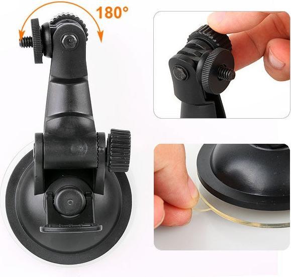 Produktbild Hermex Motorrad AUTO Fahrzeug Holder Halterung GO PRO GOPRO HERO 5 / 4 / 3+ / 3 / 2 / 1 kompatibel (Metalllegierung, Acrylglas)