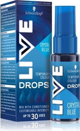 Immagine prodotto Schwarzkopf LIVE Drops - Gocce di lavaggio per capelli - Blu cristallo, 30 ml (Blu cristallo)