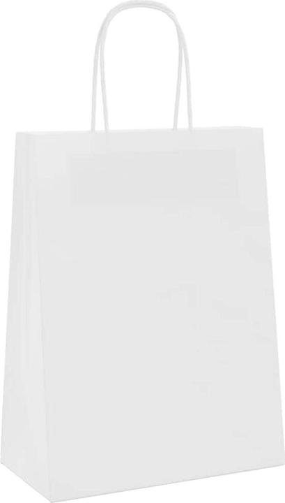 Image du produit VidaXL Sacs en papier kraft 50 pcs. avec anse Blanc 22x11x28 cm Sac en papier (Pochette cadeau, 50 x)