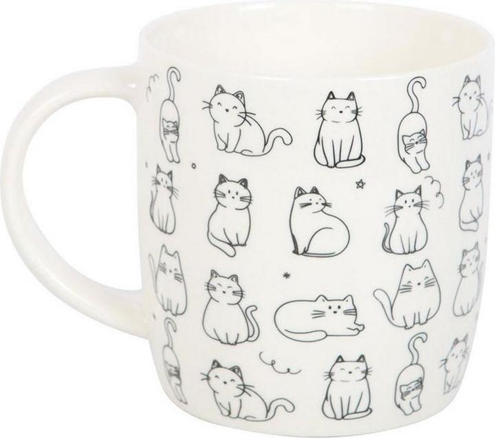 Produktbild Something Different White Happy Cat Kaffeebecher (350 ml)