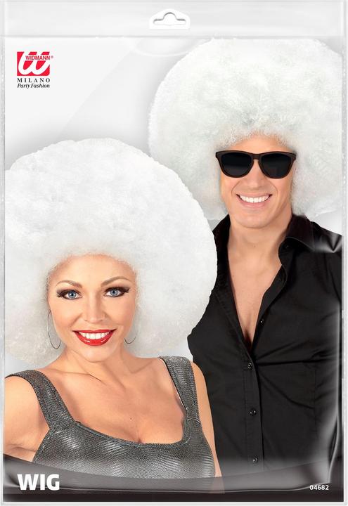 Actual product image Widmann Fuzzy head wig white - fancy dress wig carnival