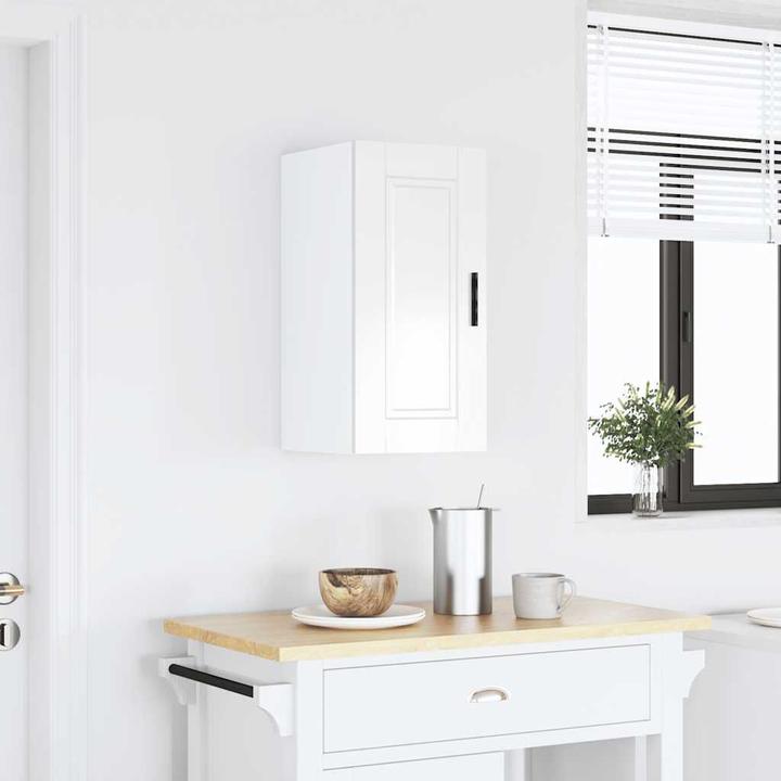 Image du produit VidaXL Élément suspendu de cuisine Porto Blanc brillant Matériau dérivé du bois (30 x 31 x 60 cm)