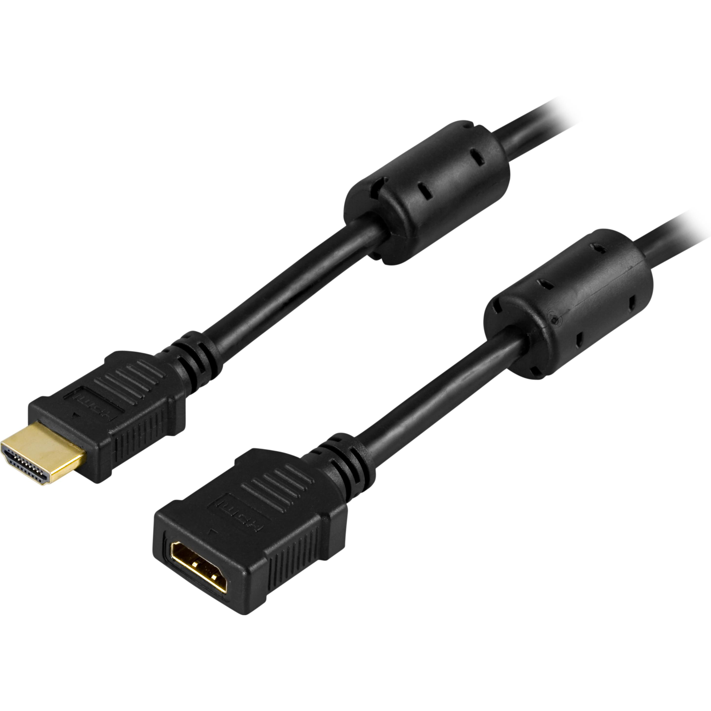 Deltaco Cavo HDMI 4K 60hz Tipo A ha - ho 1m svart (1 m), Cavo video