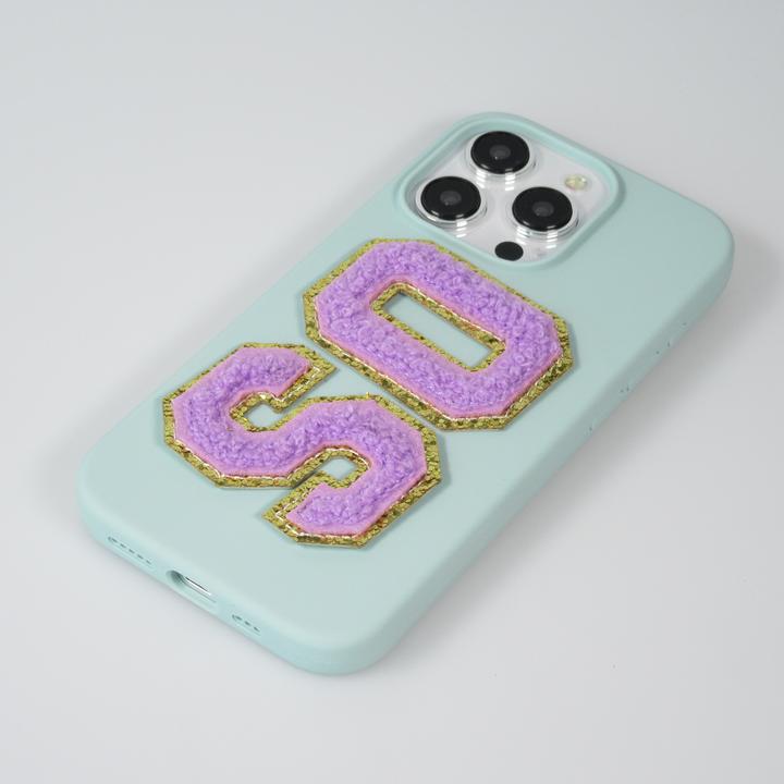 Produktbild PhoneLook Sticker Aufkleber für Handy/Tablet/Computer 3D gestickt Violett Buchstabe C