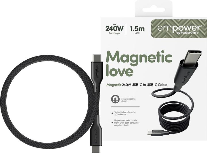 Immagine prodotto PanzerGlass USB-C magnetico a USB-C (1.50 m, USB 2.0, 240 W)