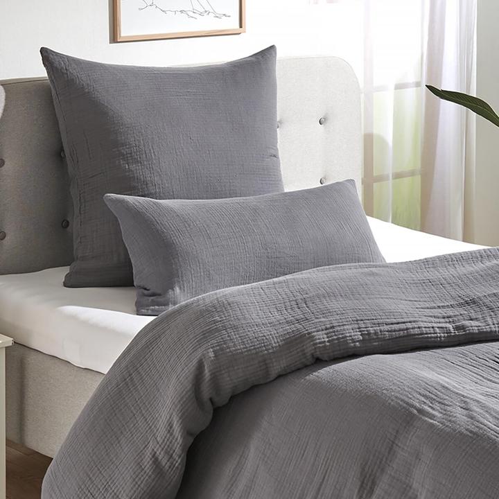 Image du produit Traumschlaf Delya Uni Musselin (Housse de couette, 160x210 cm + 65x100 cm)