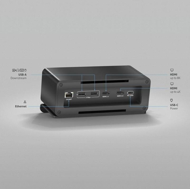 Produktbild Purelink Dockingstation Mediahub2 USB-C, Schwarz (USB-C, 7 Ports)