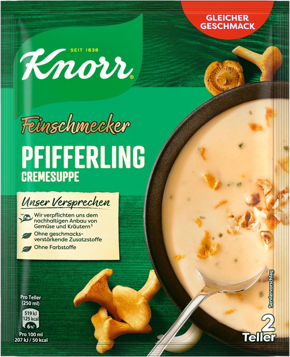 Produktbild Knorr Feinschmecker Pfifferling Cremesuppe ergibt 500 ml (500 ml)