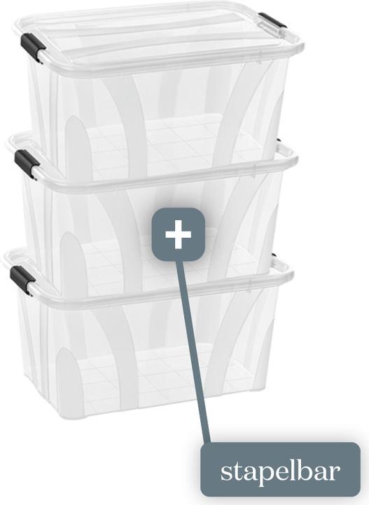 Produktbild Siena Home 3 er Set Aufbewahrungsbox 14l (38.5 x 25.4 x 18.5 cm, 14 l)