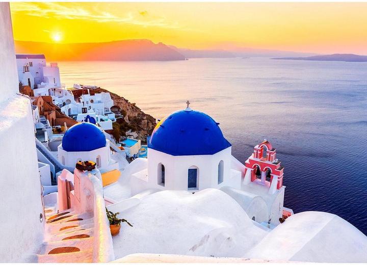 Actual product image Enjoy Puzzle ENJOY-1230 - Sunrise over Santorini, jigsaw puzzle, 1000 pieces (1000 pieces)